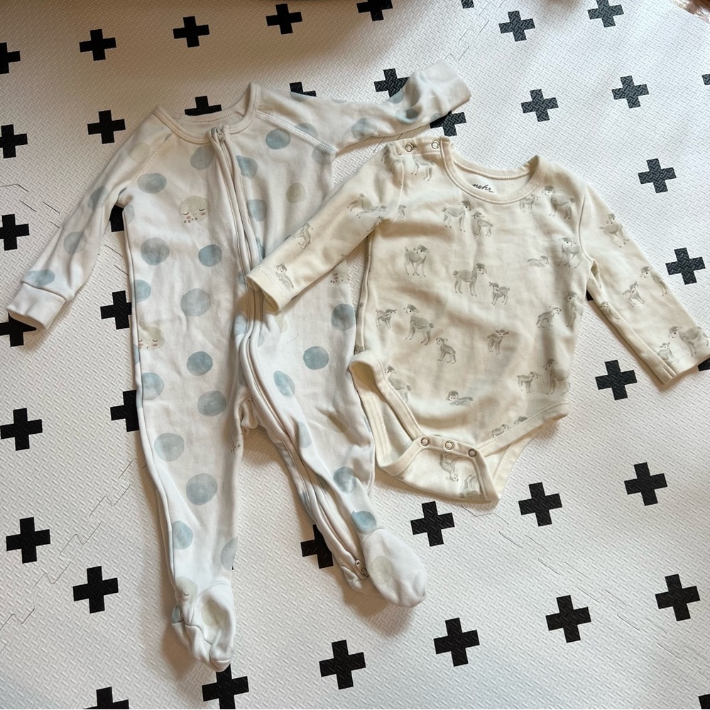 Pehr Long Sleeve Bodysuit & Sleeper (3-6 months)
